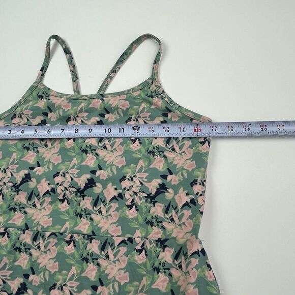 Pact Organic Cotton Floral Midi Dress L Green Pink Strappy Boho Cottagecore Eco - Picture 7 of 14